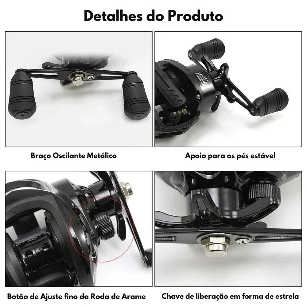 Carretilha de Pesca Baitcasting - PescaZone®