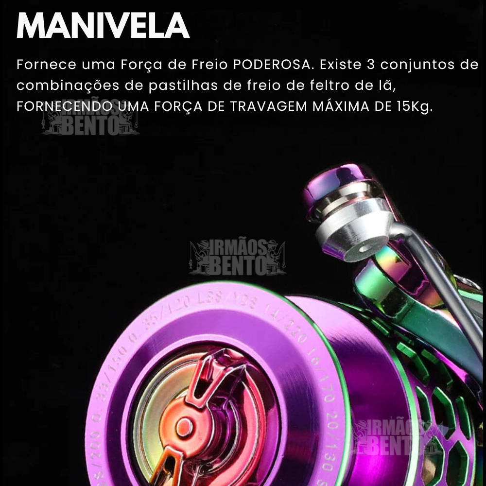 Molinete de Pesca SK 14+1 1000-6000 15kg Max | Irmãos Bento®