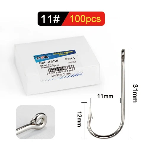 FTK Anzóis Redondos com Anel Grande em Níquel