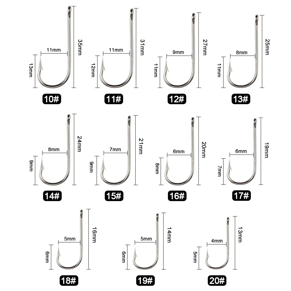 FTK Anzóis Redondos com Anel Grande em Níquel