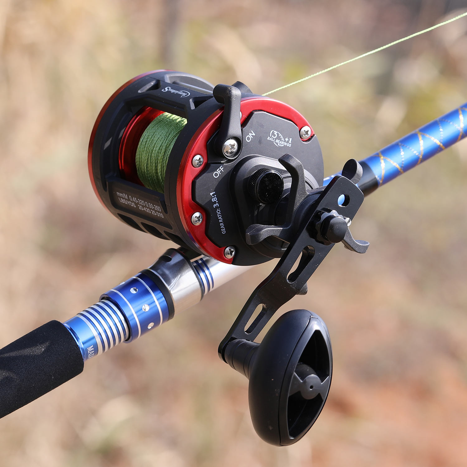 Carretilha de Pesca Sougayilang - 25kg Max Drag 3+1 Rolamentos