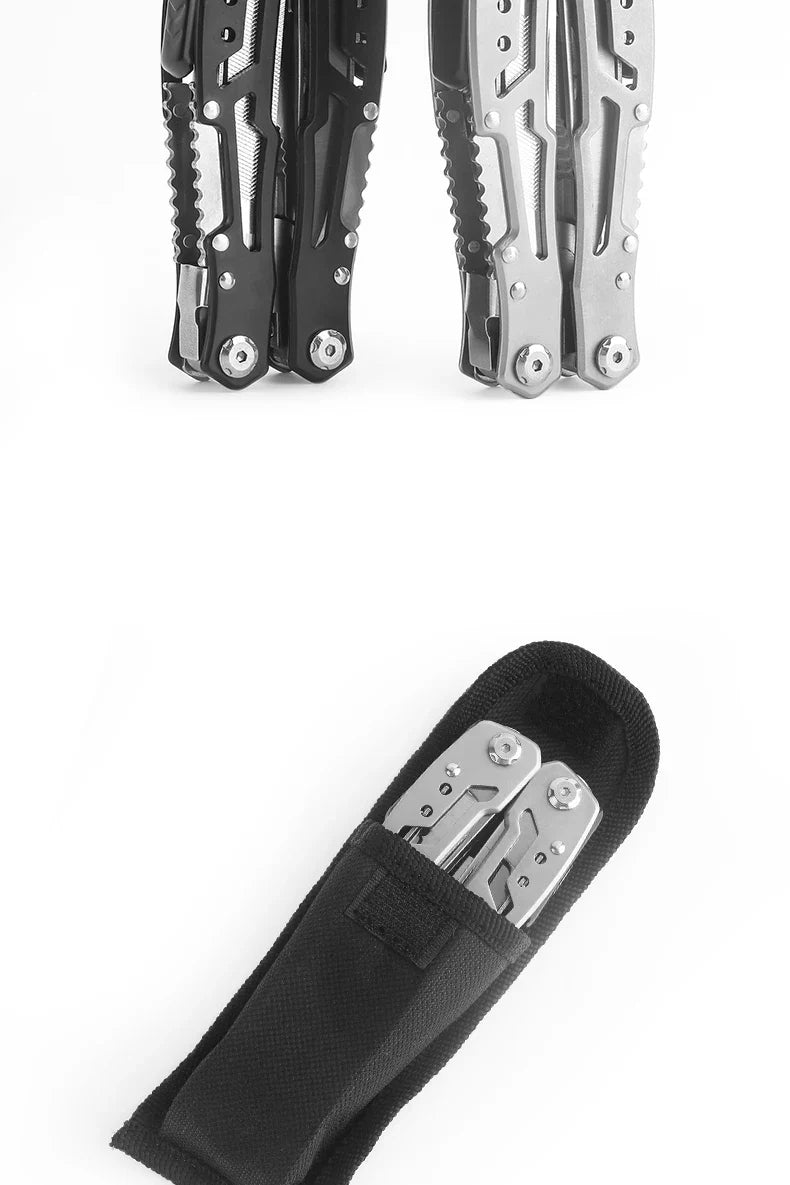 Canivete Multifuncional de Aço Inoxidável com Alicates Dobráveis