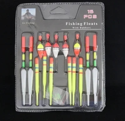 Kit com 15 Boias para Pesca
