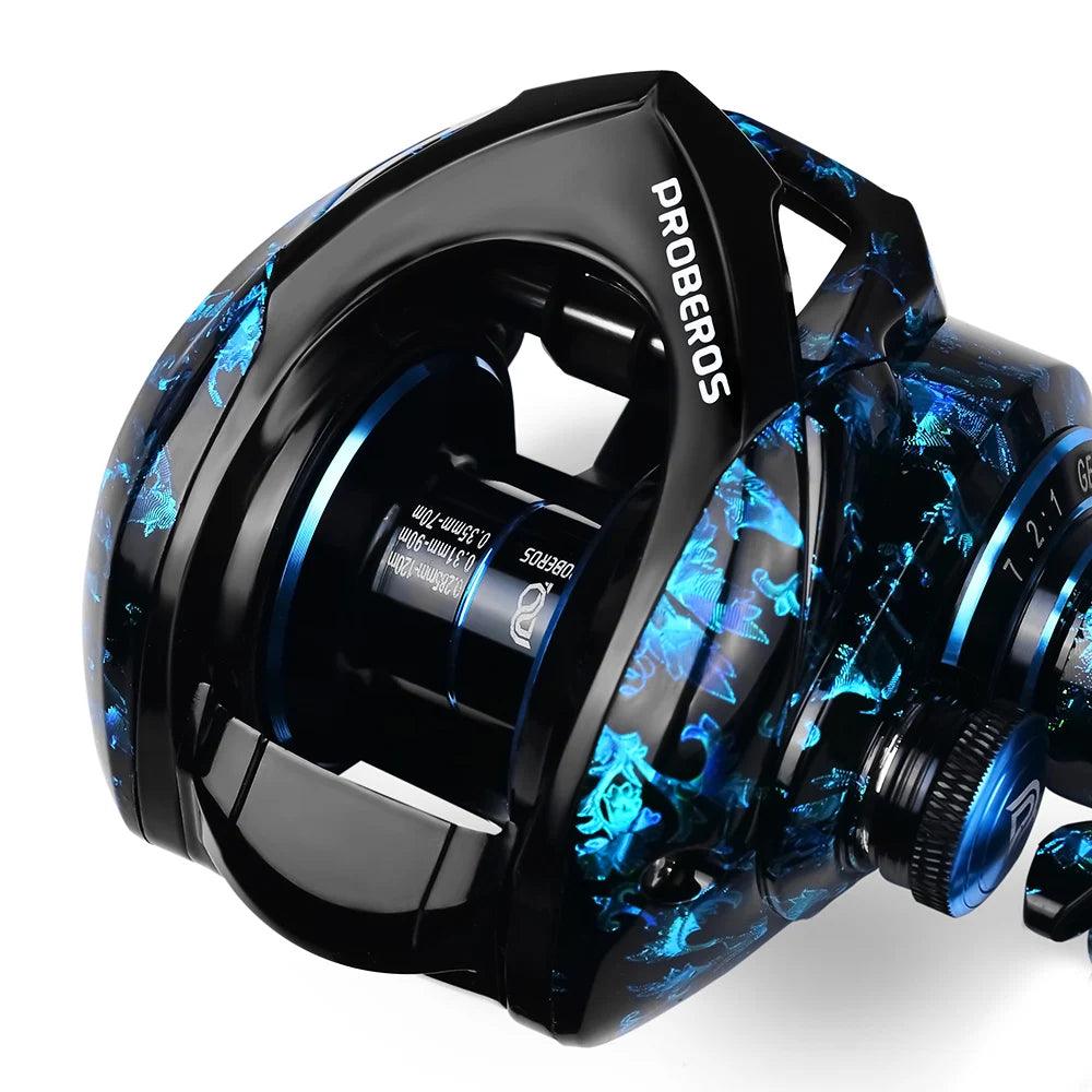 Carretilha PROBEROS 7.2:1 - Máxima Precisão e Força com Freio Magnético e Drag de 8kg