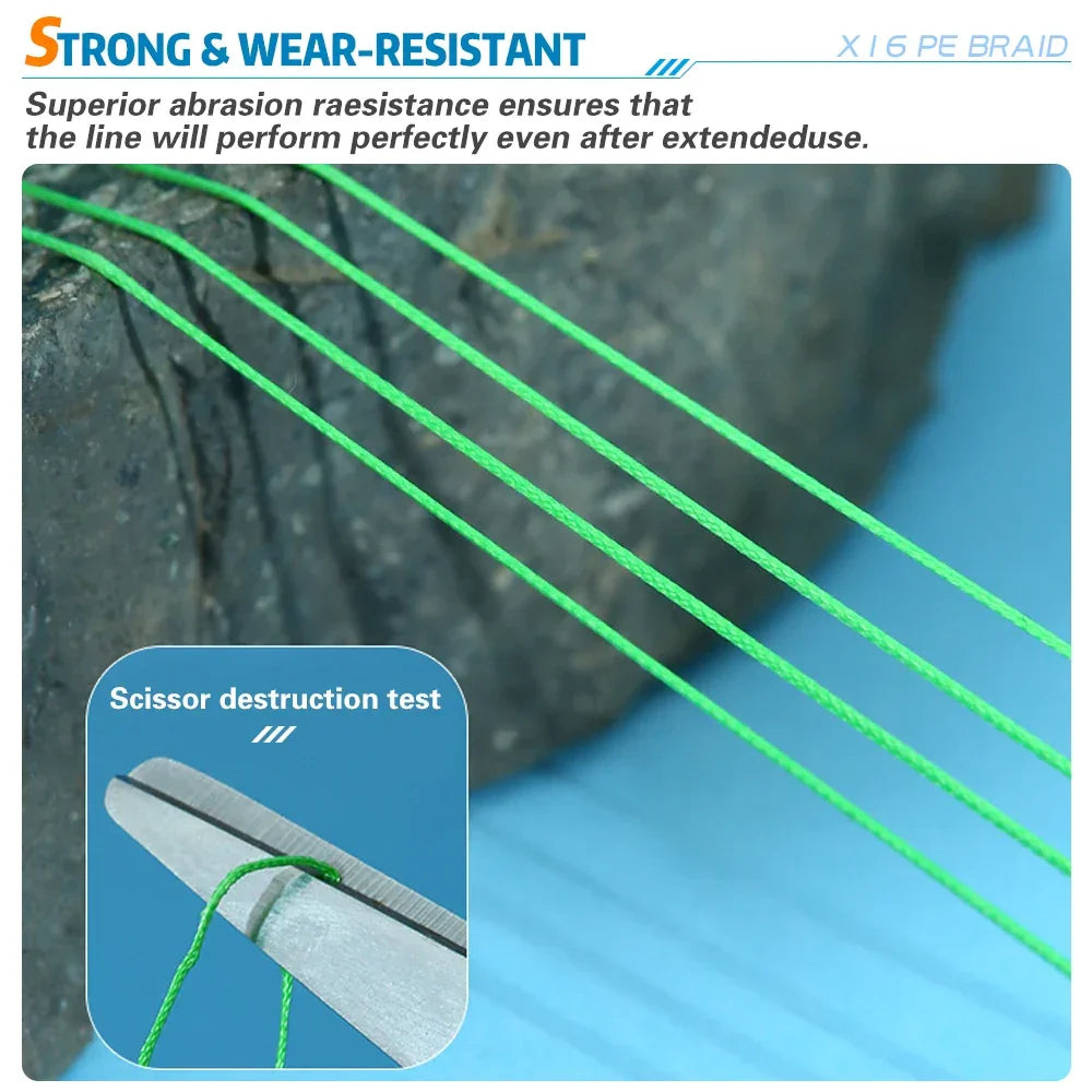 Domine as Águas com a Linha de Pesca Trançada X16: Máxima Força e Desempenho!
