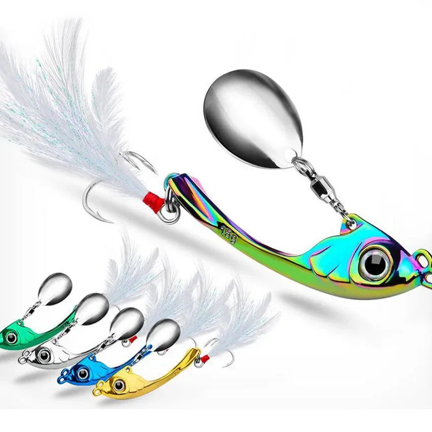 Isca Artificial com Sequins para Pesca de Truta - Minnow Popper e Crank Bait com Gancho para Água Salgada"