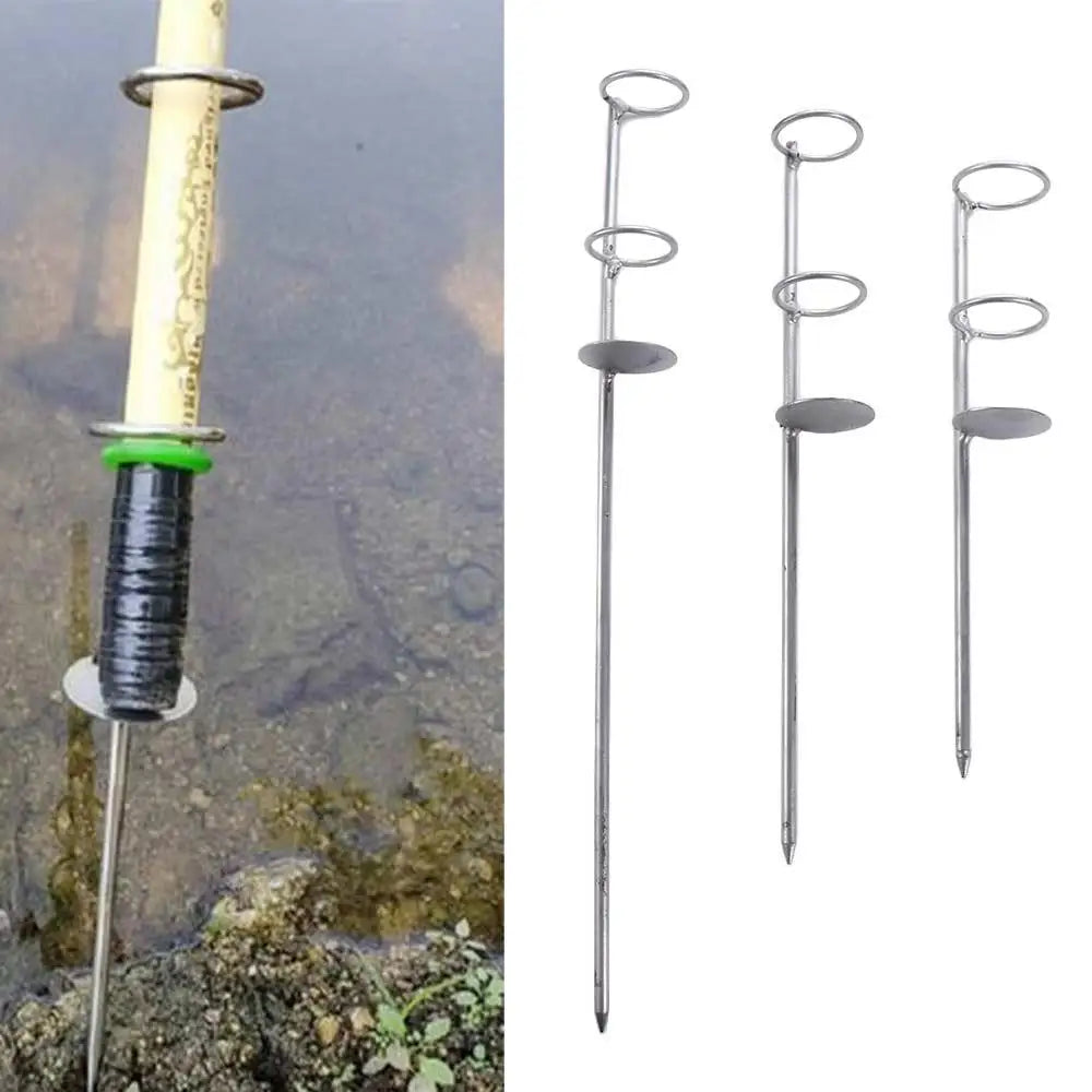 Suporte de Ferro para Vara de Pesca - Tamanhos de 30cm, 40cm e 50cm