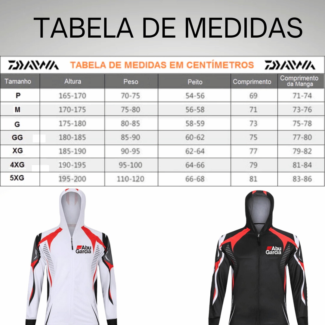 Camisa de Pesca Abu Garcia Proteção Solar Uv 500