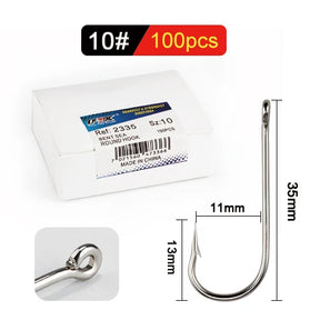 FTK Anzóis Redondos com Anel Grande em Níquel