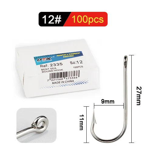 FTK Anzóis Redondos com Anel Grande em Níquel