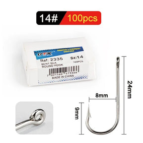 FTK Anzóis Redondos com Anel Grande em Níquel