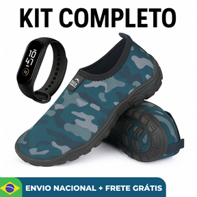 Sapatilha aquática, neoprene, uso na água, rio