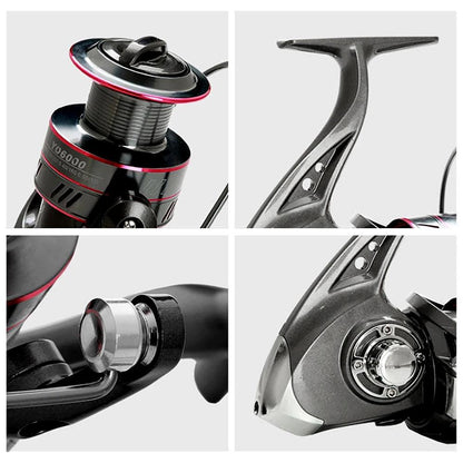 Molinete de Pesca GHOTDA 5.2:1 - Carretel Giratório 1000 a 6000, 13BB, Ideal para Água Salgada