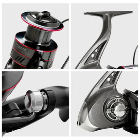 Molinete de Pesca GHOTDA 5.2:1 - Carretel Giratório 1000 a 6000, 13BB, Ideal para Água Salgada