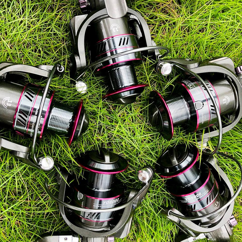 Molinete de Pesca GHOTDA 5.2:1 - Carretel Giratório 1000 a 6000, 13BB, Ideal para Água Salgada