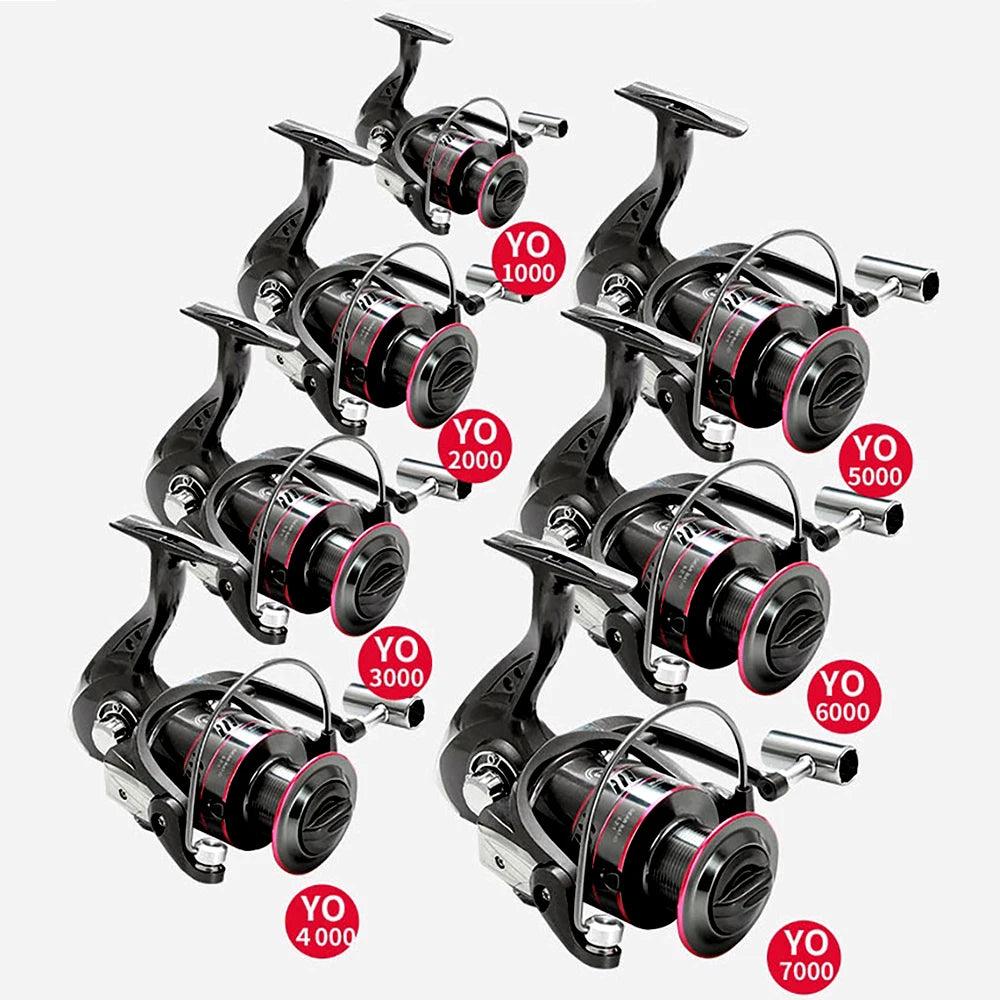 Molinete de Pesca GHOTDA 5.2:1 - Carretel Giratório 1000 a 6000, 13BB, Ideal para Água Salgada