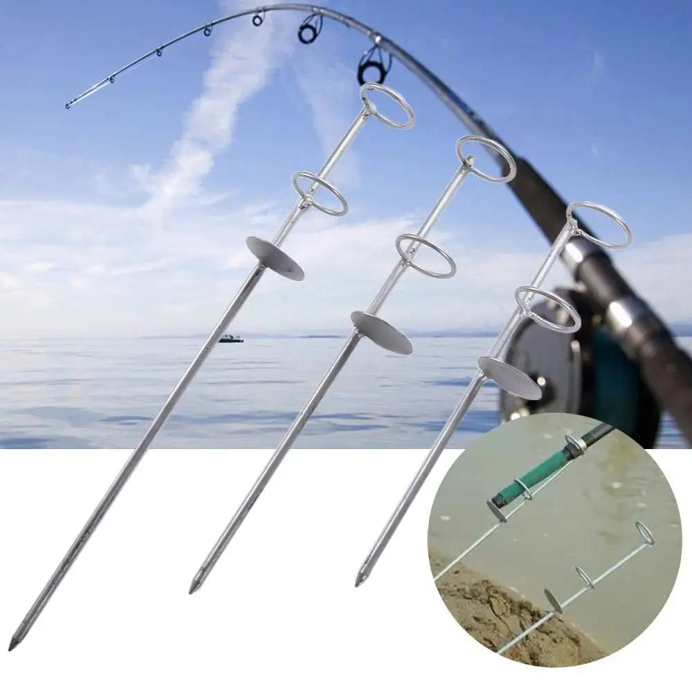 Suporte de Ferro para Vara de Pesca - Tamanhos de 30cm, 40cm e 50cm