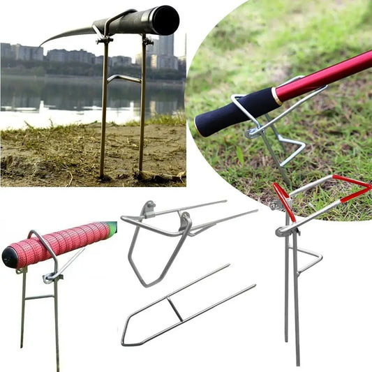 Suporte de Vara de Pesca Ajustável - Suporte Profissional para Pesca ao Ar Livre, Descanso de Vara para Inserir no Solo.