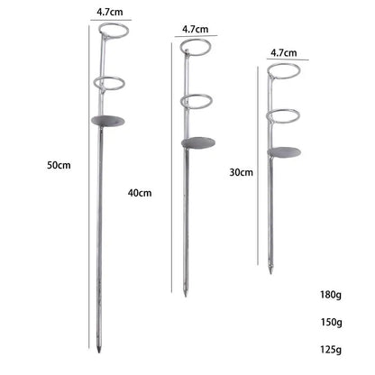 Suporte de Ferro para Vara de Pesca - Tamanhos de 30cm, 40cm e 50cm