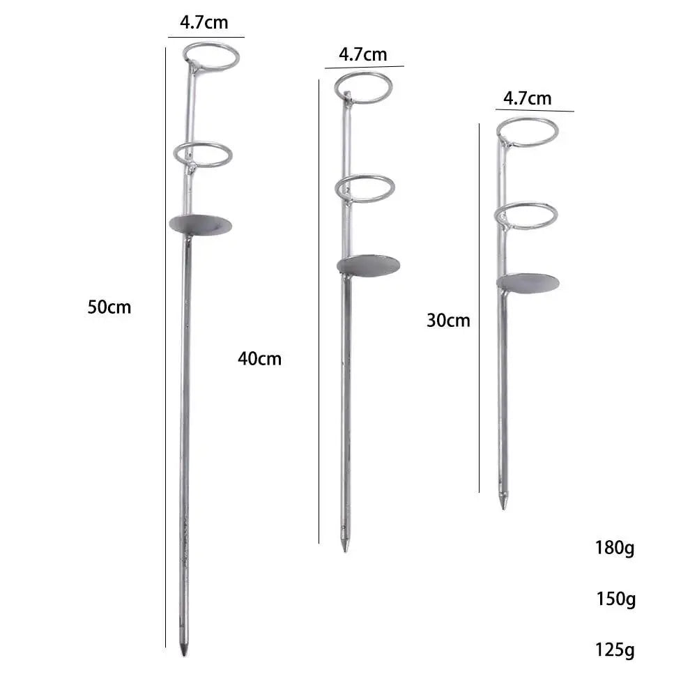 Suporte de Ferro para Vara de Pesca - Tamanhos de 30cm, 40cm e 50cm