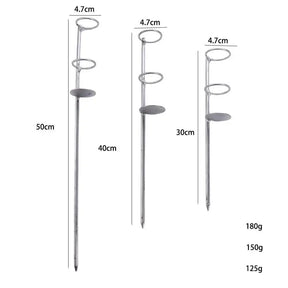 Suporte de Ferro para Vara de Pesca - Tamanhos de 30cm, 40cm e 50cm