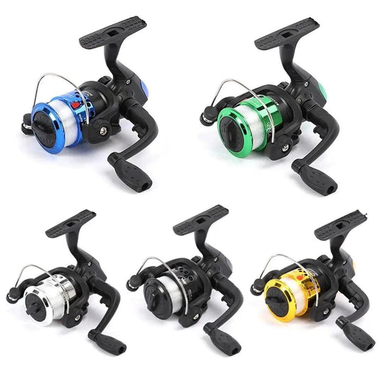 Molinete de Pesca Portátil Ultra Leve com Linha de 60m – Engrenagem 5.2:1 para Ação Rápida e Precisa!