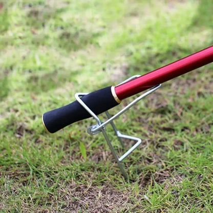 Suporte de Vara de Pesca Ajustável - Suporte Profissional para Pesca ao Ar Livre, Descanso de Vara para Inserir no Solo.