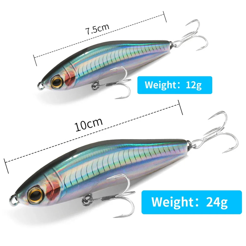 Isca Artificial com Sistema de Peso em Silicone - Sinking Pencil 12g 24g com Garatéia para Pesca, Swimbait, Wobbler e Jerkbait