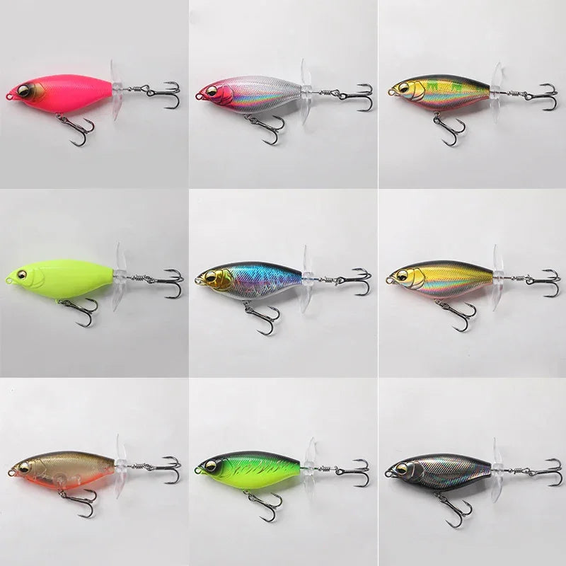 Isca Giratória com Design Duplo de Caracol - Atraia Peixes como Nunca com Nossa Isca Artificial para Pesca em Água Doce e Mar!