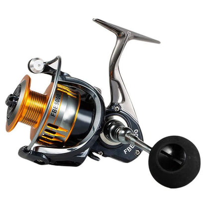 Molinete de Pesca FBE 7000: 17+1 Rolamentos, Carretilha de Metal com Arrasto Máximo de 10kg