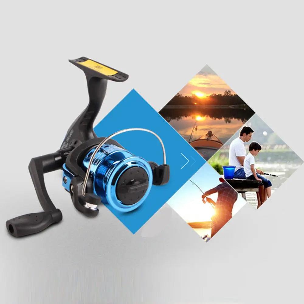 Molinete de Pesca Portátil Ultra Leve com Linha de 60m – Engrenagem 5.2:1 para Ação Rápida e Precisa!