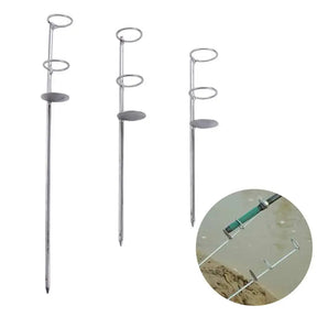 Suporte de Ferro para Vara de Pesca - Tamanhos de 30cm, 40cm e 50cm