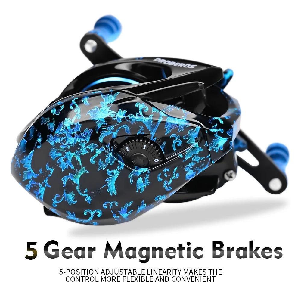 Carretilha PROBEROS 7.2:1 - Máxima Precisão e Força com Freio Magnético e Drag de 8kg