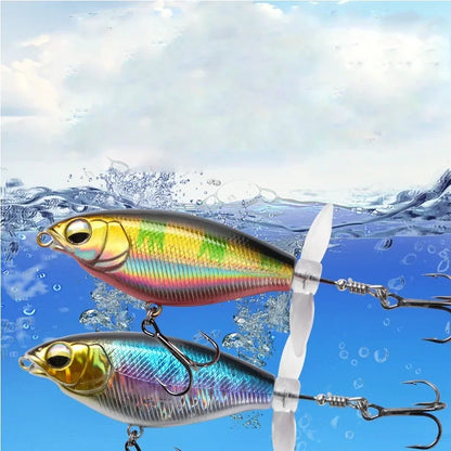 Isca Giratória com Design Duplo de Caracol - Atraia Peixes como Nunca com Nossa Isca Artificial para Pesca em Água Doce e Mar!