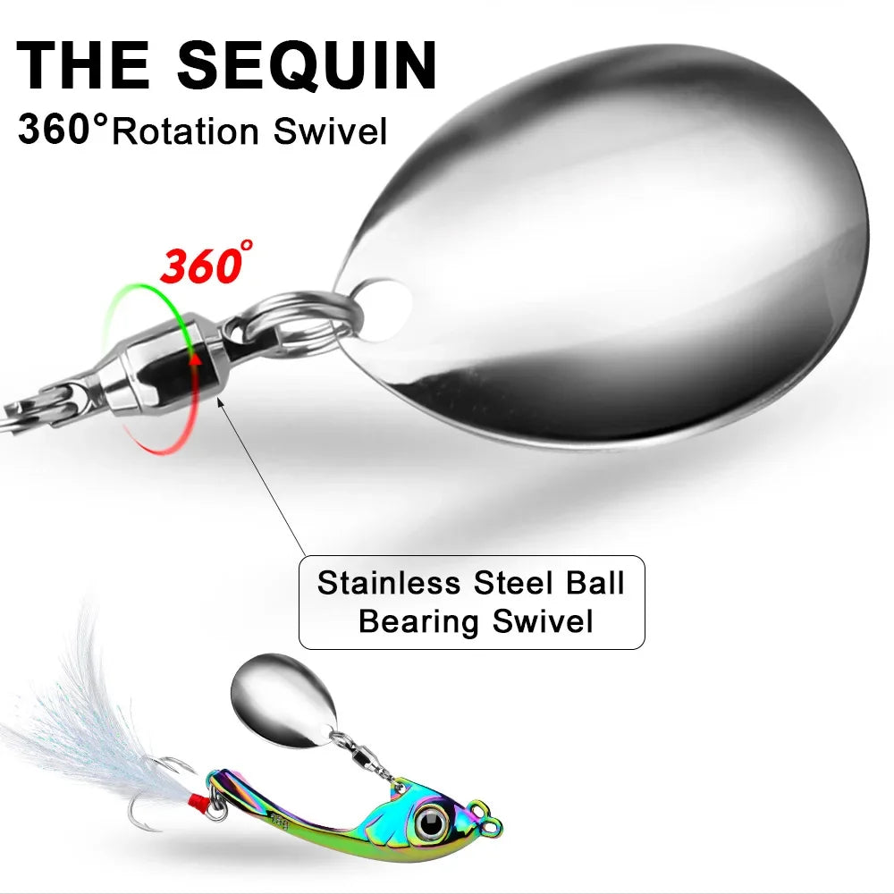 Isca Artificial com Sequins para Pesca de Truta - Minnow Popper e Crank Bait com Gancho para Água Salgada"