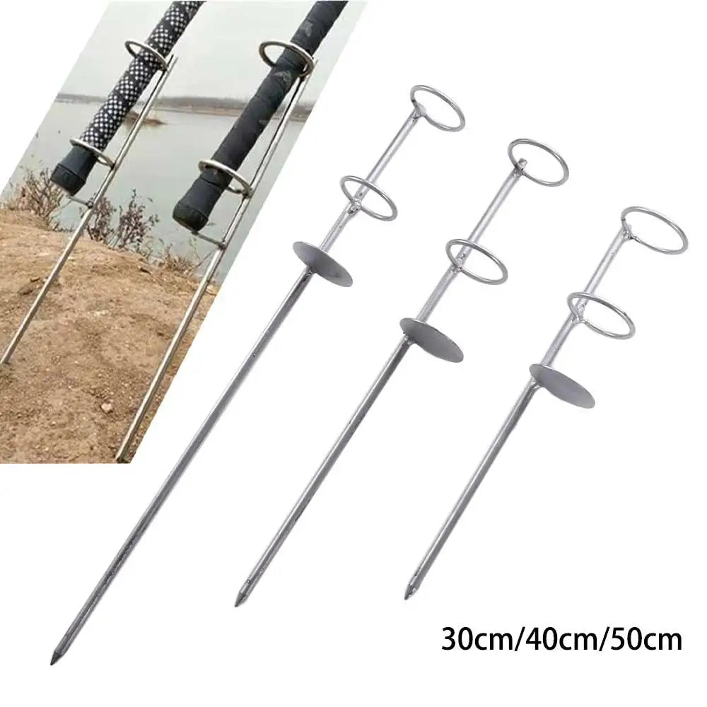 Suporte de Ferro para Vara de Pesca - Tamanhos de 30cm, 40cm e 50cm