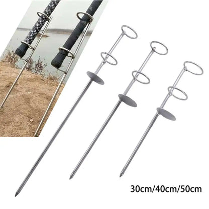 Suporte de Ferro para Vara de Pesca - Tamanhos de 30cm, 40cm e 50cm