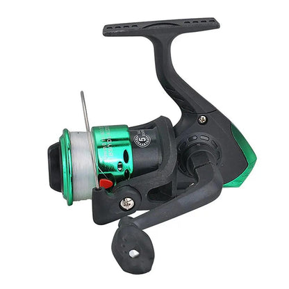 Molinete de Pesca Portátil Ultra Leve com Linha de 60m – Engrenagem 5.2:1 para Ação Rápida e Precisa!